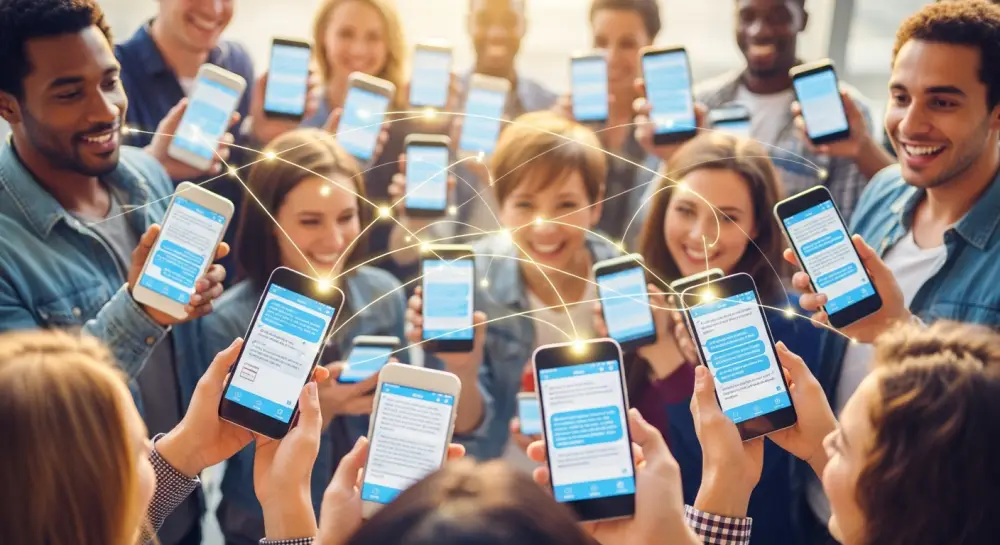 Business owner using SMS marketing to reach customers quickly