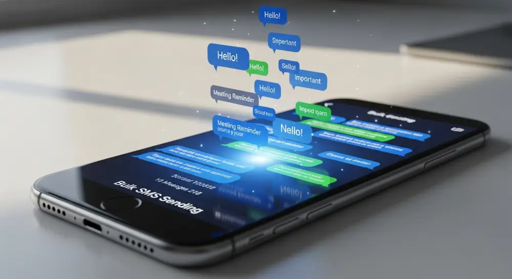 Marketing team planning an SMS campaign for customer engagement